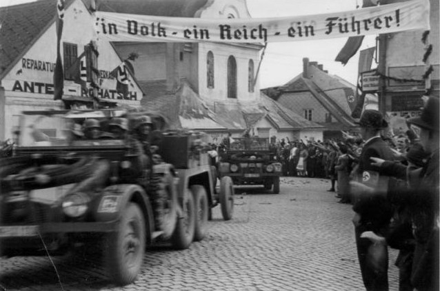 Die Ankunft der Wehrmacht in Zwittau in 1938